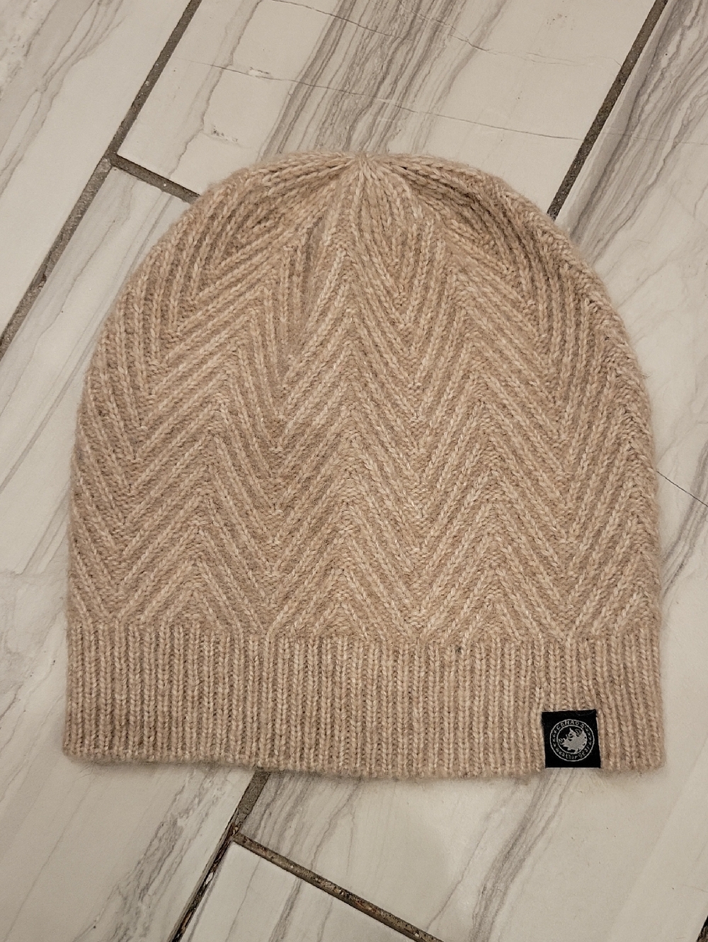 Canada Weather Gear Beige Knit Beanie Hat